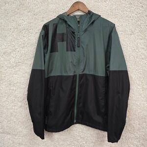 Helly Hansen Pursuit Jacket Mens Large Green Black Helly Tech Hooded Gorpcore